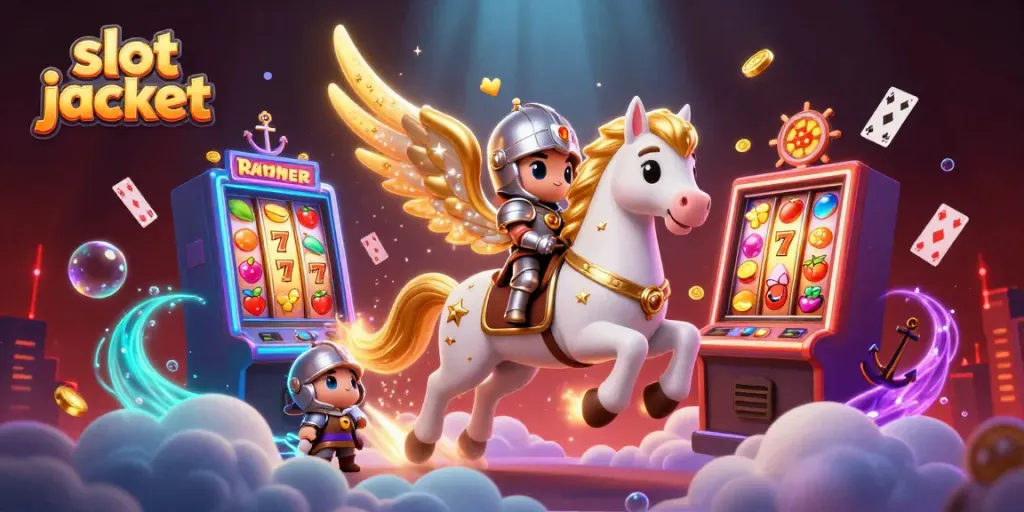 Experience thrilling slot jackpot action with dynamic characters and vibrant casino elements.